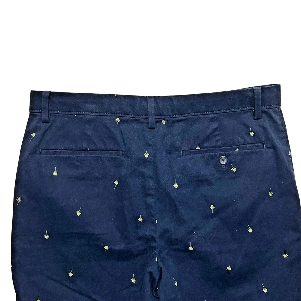 Banana‎ Republic Mens Emerson Shorts 32 Navy All Over Print Vacay Preppy